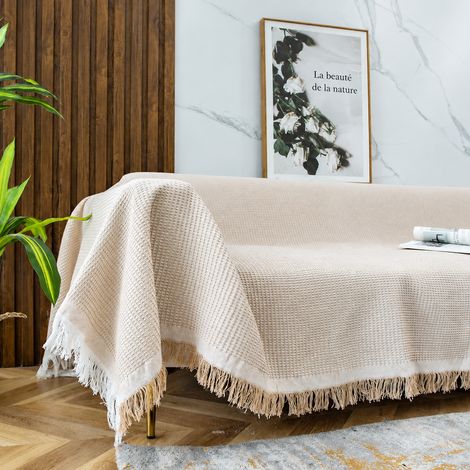Jeté de Canapé Scandinave Plaid Couvre-Lit Gaufré entrelacé kaki 180 x 420 cm, 45 × 42 × 6,5 cm, 2,802 kg – Livraison gratuite