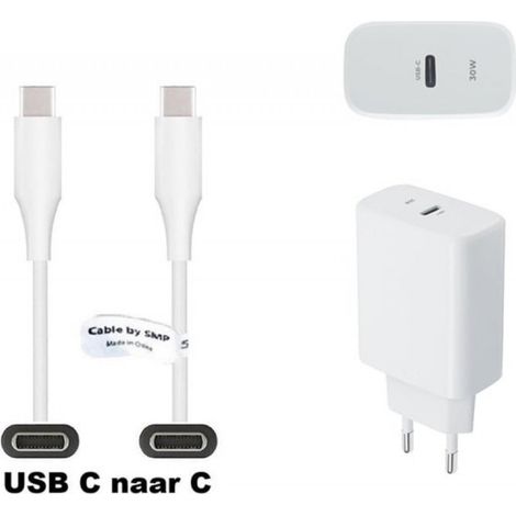 30-W-Ultraschnellladegerät. Ladegerät mit robustem 3 m langem USB-C-zu-USB-C-Kabel. Universeller PD-Ladeadapter, kompatibel mit iPhone 15, 15 Plus, 15 Pro, 15 Pro Max, 16, 16 Plus, 16 Pro, 17. (1/4)
