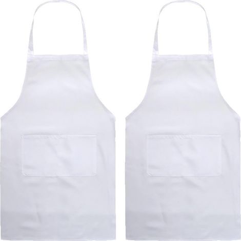 Set mit 2 Küchenschürzen mit Taschen, Knöchelschürzen und Grillschürze