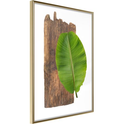 Affiche Murale Encadrée "Forest Nature" 21 x 30 cm Or