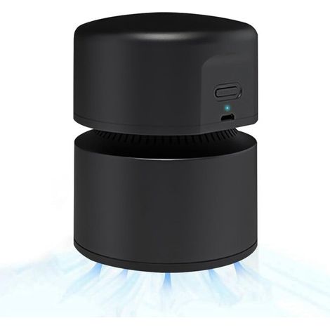 Aspirateur de Table, Aspirateur de Bureau, USB Rechargeable, 120 Minutes D'autonomie, Fonction D'arrêt Automatique, Aspirateur de Table sans Fil à 360° pour école, Bureau, Maison, Noir (1/5)