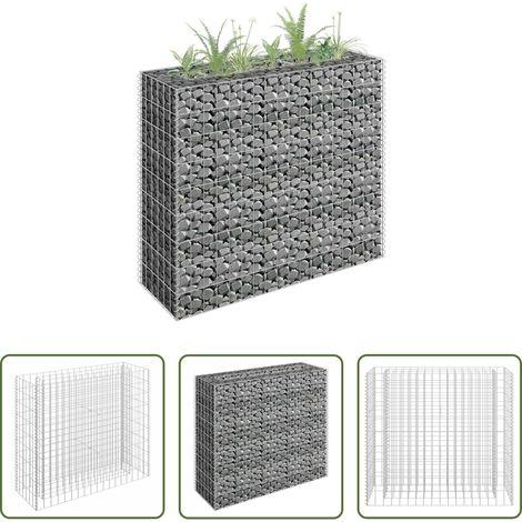 Bordure de jardin - Lit surélevé à gabion Acier galvanisé 90x30x90 cm (1/5)