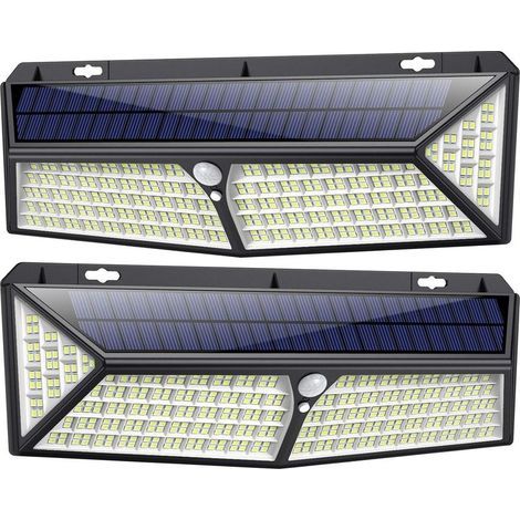Lampe Solaire 430 LED【Puissante 3500LM 270° Angle】 Détecteur de mouvement éclairage Extérieur Spot sans Fil Sécurité étanche Lumière Solaire pour Jardin (1/5)
