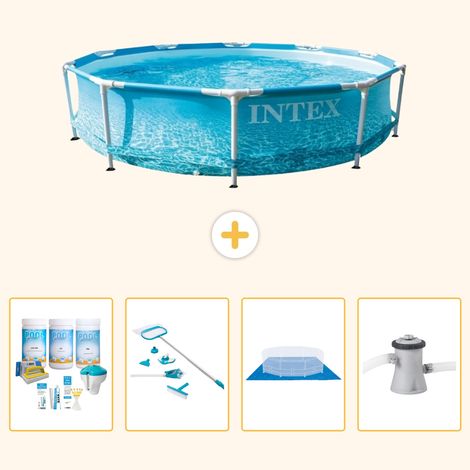 Intex Piscine Tubulaire Ronde - 305x76 cm - 5-pièces S20968 (1/3)