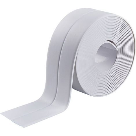 3 Rouleaux Bande d'étanchéité Imperméable.Joint Salle de Bain. Ruban de Calfeutrage Autocollant pour Cuisine.Toilettes WC.Baignoire (Blanche 3.2m3.8cm) (1/4)