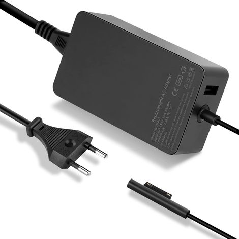 Chargeur surface Pro, 44W 15V 2.58A (Fonctionne avec 39W/36W/24W) Adaptateur pour Surface Pro 3/4/5/6, Tablette Windows (1/5)