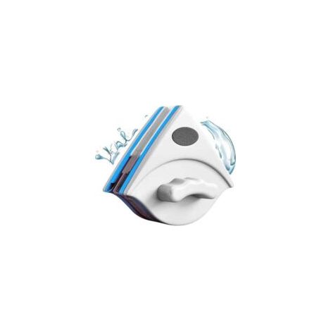 Limpiacristales magnético de doble cara, cepillo de limpieza de ventanas de doble cara, limpiador de ventanas interiores para cristales de 3-8 mm, con cordón anticaída - Crezuo