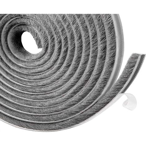 Window Insulation Seal, Cold Insulated Door Draught Excluder, Front Door Seal, 10m (L) x 9mm (W) x 9mm (T) Ideal for Cold, Noise and Moisture Insulation - Grey (1/5)