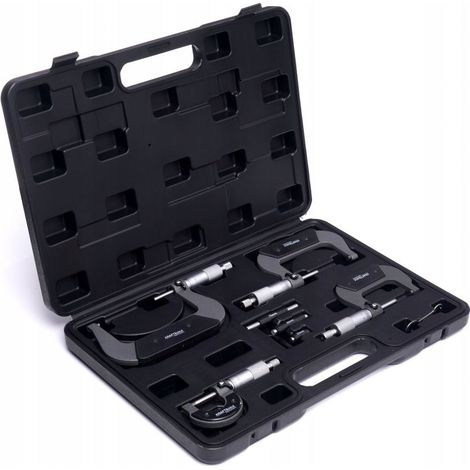 Micrómetros 0-100 MM, juego de 4 micrómetros en estuche KD10443 (1/5)