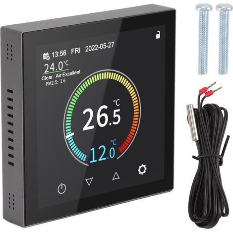Termostato intelligente WiFi HYT001 con schermo LCD a colori programmabile per il riscaldamento (1/5)