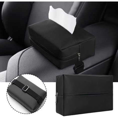 Taschentuchbox aus Nappaleder für die Autoarmlehne, zur eleganten Aufbewahrung