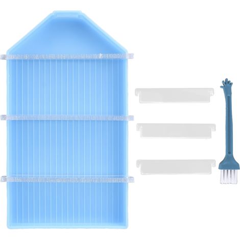 Plateau de tri perles rangement, accessoires diamant peinture, support de stockage outils artisanal DIY bleu (1/5)