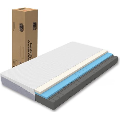 Matelas en Mousse, Densité H3/H4, 20 cm d'épaisseur , 2 Faces Utilisables - Housse Démontable, Certifié OEKO-TEX® - 180x200 cm (1/5)