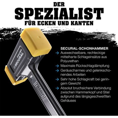 Halder SECURAL Schonhammer 30x40 mm rückschlagfrei 300 mm 680 g 3380.040 (1/5)