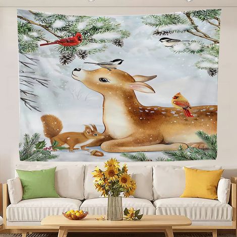 Tapisserie murale vintage pour chambre d'enfant 180x150cm (1/5)
