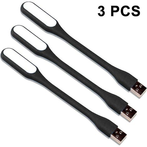 Lot de 3 mini lampes LED USB, lampe de clavier USB, lampe de lecture flexible (1/5)