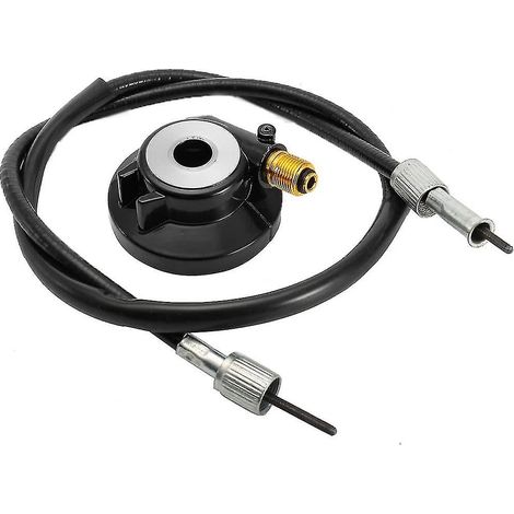 Pignon d'entraînement de compteur de vitesse 12 mm avec câble de 100 cm pour scooter GY6 50 cc et 150 cc (1 jeu, noir) (1/5)