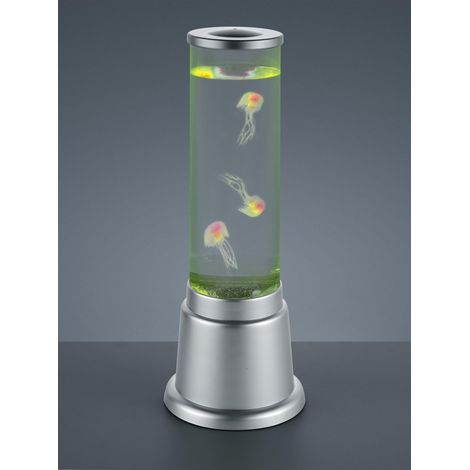 TRIO LEUCHTEN - LAMPADA JELLY DA TAVOLOA LED CILINDRO CON GIOCO D'ACQUA MEDUSE H. 360 MM (1/3)