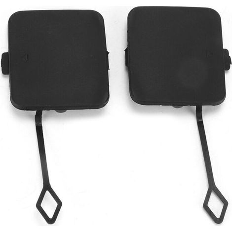 Capuchon de couverture de crochet de remorquage de pare-chocs arrière 2 pièces 51127272415 ABS de remplacement noir pour X3 F25 2011-2014 (1/4)