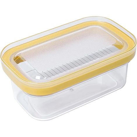 Boîte à beurre avec coupe-beurre, récipient à beurre avec couvercle hermétique, fil de coupe en acier inoxydable, boîte à beurre pour le rangement au réfrigérateur (1/5)