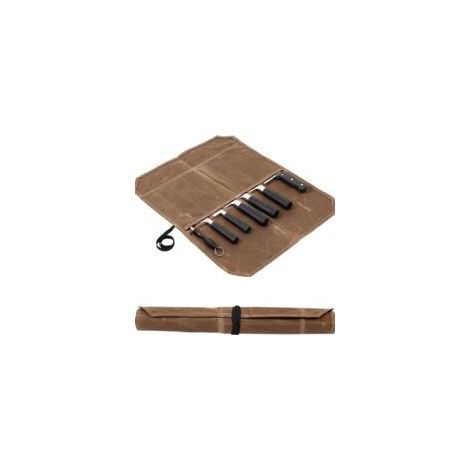 Couteau de poche,Couteau de cuisine Rollentasche,7 Compartiments,Kaki,5645cm,résistant aux Rayures,résistant à l'eau, portable, couteau de poche pour les Cuisiniers (1/5)