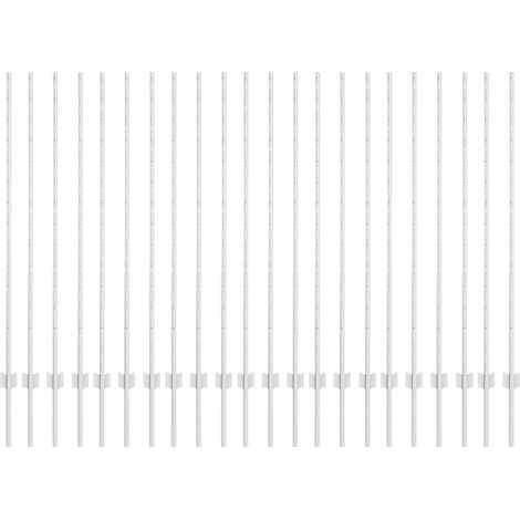 Poteaux de clôture 44 pcs U-Channel Argent 180 cm Acier CFW6238694 (1/5)