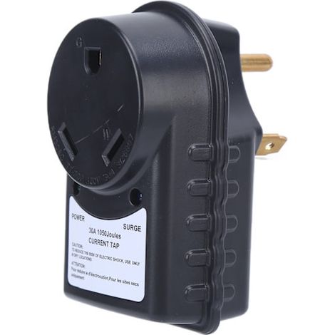 Adaptateur mâle-femelle 125 V 30 A avec protection contre les surtensions pour camping-cars (1050J) et indicateur LED — Convient aux camping-cars et caravanes (1/5)