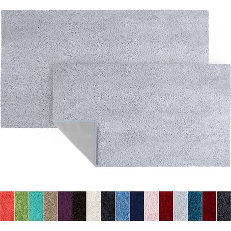 Badematte Sky Soft Silbergrau 60 x 100 cm
