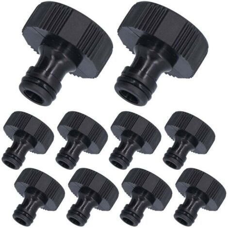 10 adaptateurs de filetage 15 mm, raccords de tuyau en plastique durables et étanches pour cour et jardin, G1 femelle (1/4)