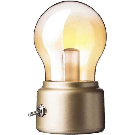 Lampe de bureau LED vintage rechargeable par USB, à rayonnement visible, pour chambre à coucher (1/5)