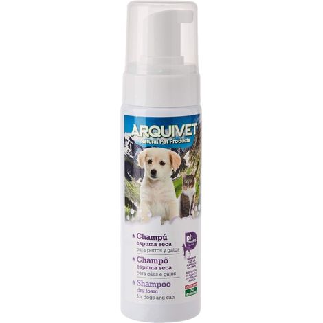 Arquivet Shampoo per Cani in Schiuma secca - Shampoo Secco per Cani - Igiene Canina - Pulizia Cani - Shampoo per Cani - Composizione Naturale 200 ml (1/4)