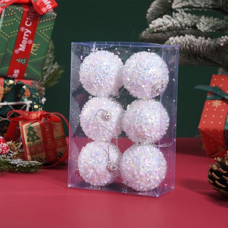 Boules Décoratives En Mousse - Lot De 6 Boules Colorées Pour Arbre De Noël Et Décoration Intérieure Extérieure (1/5)