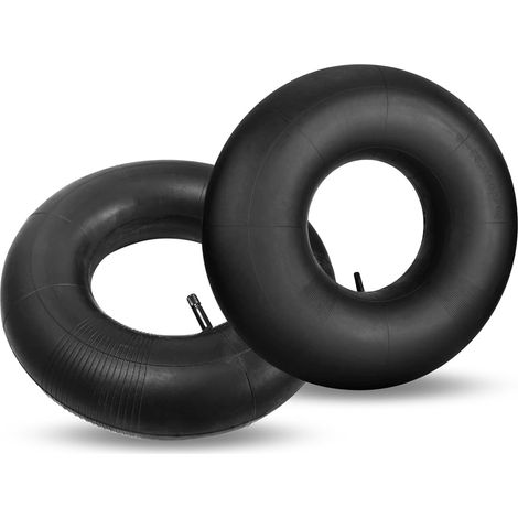Lot de 2 chambres à air de 45,7 x 21,5 cm - 20 x 7-8 - Avec valve droite TR-13, compatibles avec diverses tondeuses à gazon, brouettes, remorques de jardin, karts, chariots de golf et plus encore (1/5)