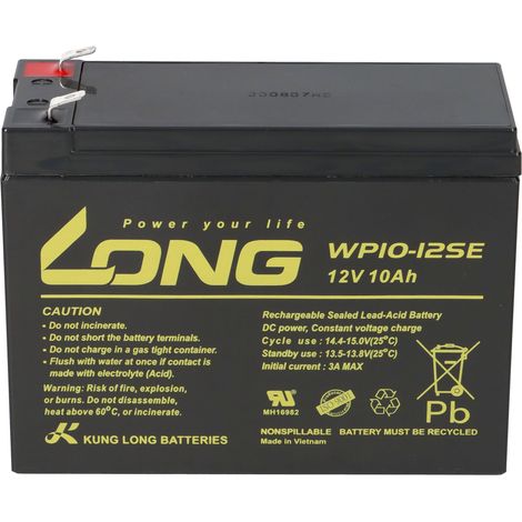 Kung Long Akku 12V 10Ah Pb Batterie Bleigel WP10-12SE zyklenfest (1/5)