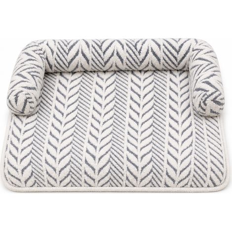 Protection de canapé pour animaux gris feuille motif 80 x 60 cm (1/5)
