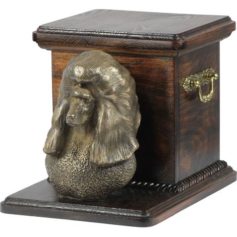 Caniche - une urne funéraire pour chien avec une statuette, une urne élégante pour un chien, une urne unique avec un buste de chien par Art-Dog (1/5)