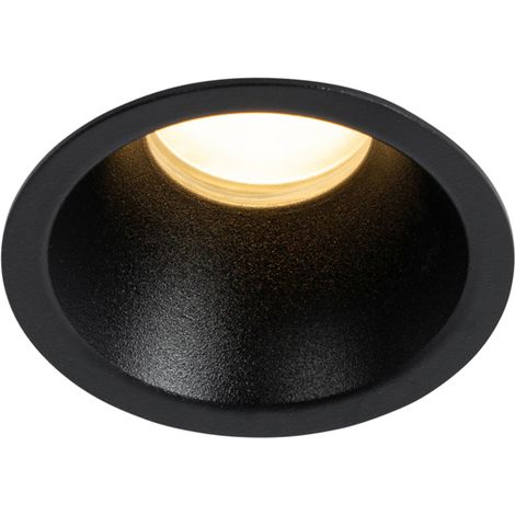 QAZQA dept - Spot encastrable - 1 lumière - Ø 6.5 cm - Noir - Moderne - éclairage intérieur - Salon I Chambre I Cuisine I Salle à manger