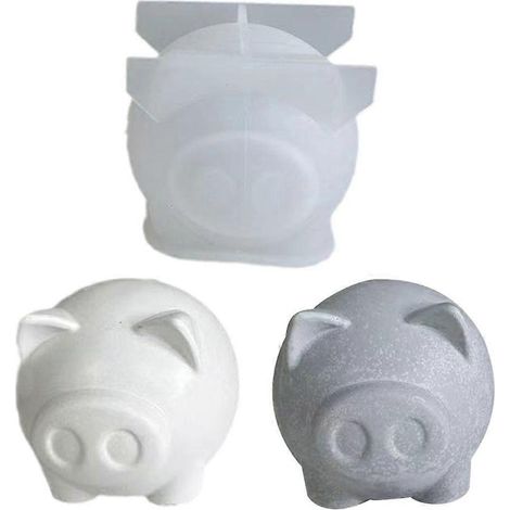 Moules à bougies, à résine époxy et à argile  moules en fondant en forme d'animaux mignons  moules en silicone en forme de 3D (1/4)