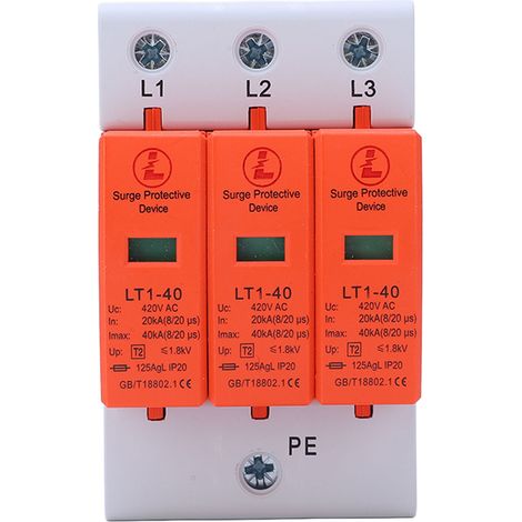 Parafoudre Disjoncteur 3P 400V AC 20‑40KA pour Installation Domestique (1/5)