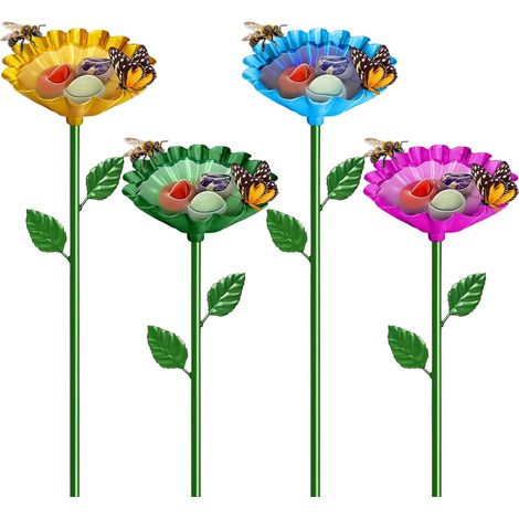 Set of 4 Bee Watering Stations, Stainless Steel, Rustproof and Deformation-Resistant, Outdoor Garden Decoration, Bee Waterer, Bee Bath, Insect Water Station (1/5)