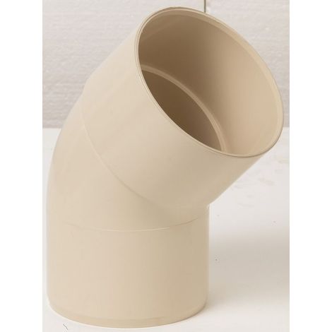 Coude 45° pvc sable, Dév.33 cm Diam.100 mm