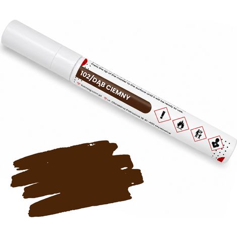Rotulador para retoque de muebles, bolígrafo reparador de secado rápido, color roble oscuro (102) (1/4)