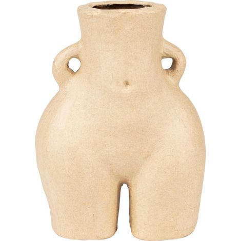 Vase hanches femme waterproof papier mâché brun-17x12x25cm (1/5)