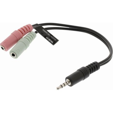 NEDIS CABO AUDIO 3.5ST M 4PIN 2X3.5 ST F 20CM (1/4)