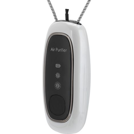 Petit purificateur d'air portable à porter autour du cou, accessoire blanc (1/5)