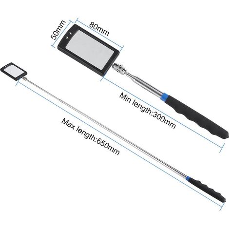 Miroir Outil,Miroir D'inspection Flexible Et Télescopique à Led Éclairé,Outil D'extension à Pivot à 360 Degrés Pour Les Outilleurs Machinistes Inspecteurs et Mécaniciens (1/5)