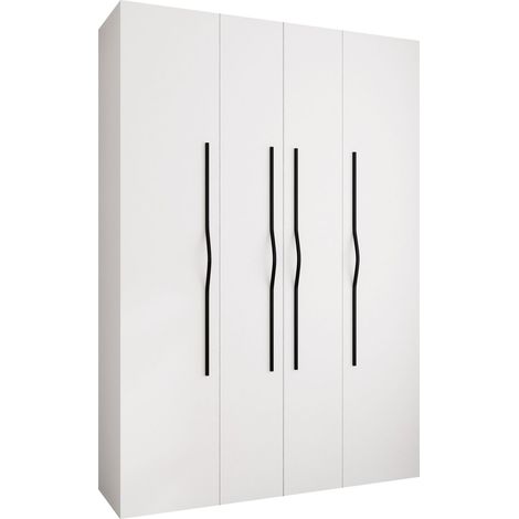 Armoire Hartford 564, Blanc, 246x170x52cm, Portes d'armoire: Avec des charnières, Nombre d'étagères: 12 (1/5)