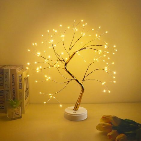 Sollbry Lumières de table de Noël,LED arbre de Noël,branche réglable, alimenté USB/batterie, lumière blanche chaude, décoration intérieure salon chambre (1/5)