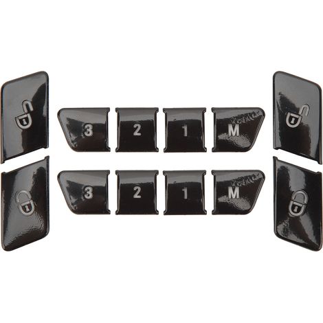 12 Pièces Garniture de Bouton de Lève-Vitre Noir Brillant pour Mercedes Classe A B C E GLK GLE ML GL G (1/5)