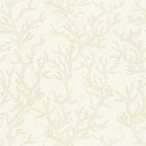 Exclusive luxury wallpaper wall Profhome 344971 non-woven wallpaper slightly textured with graphical pattern shiny beige gold cream 7.035 m2 (75 ft2) (1/5)